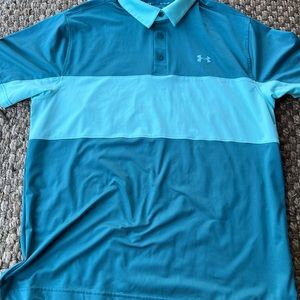 Green/teal Under Armour gold polo